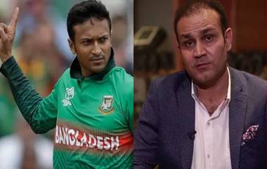 Shakib Al Hasan On Virender Sehwag: 'वीरेंद्र सेहवाग कोण आहे?', माजी भारतीय सलामीवीराच्या टीकेला शाकिब अल हसनचे प्रत्युत्तर