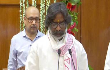 Hemant Soren Takes Oath As Jharkhand CM: हेमंत सोरेन झाले झारखंडचे नवे मुख्यमंत्री; राज्यपाल सीपी राधाकृष्णन यांनी दिली शपथ