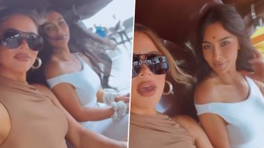 Kim and Khloe Kardashian Explore Mumbai in Auto Rickshaw: किम आणि ख्लो कार्दशियन करत आहे ऑटो रिक्षाची सवारी,  अनंत-राधिकाच्या लग्नाला हजेरी लावण्यासाठी हॉलिवूडच्या सुंदरी