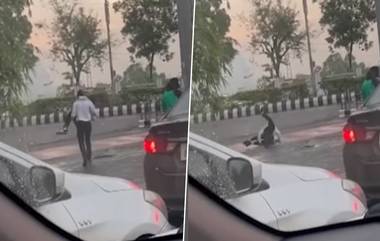 Nagpur Viral Video: नशेत धूत असलेल्या तरुणीला घेऊन जाताना तरुण धापकन पडला (Watch Video)