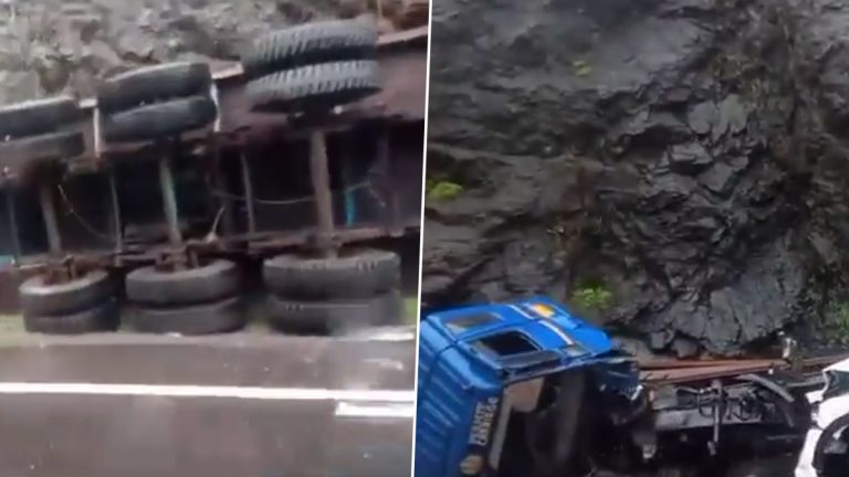 Kasara Ghat Accident Video: नाशिक-मुंबई महामार्गावरील कसारा घाटात कंटेनरची 7 वाहनांना धडक; 13 जण जखमी, पहा व्हिडिओ