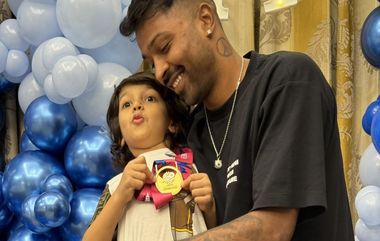 Hardik Pandya Photos & Video: विश्वचषकाचा हिरो हार्दिक पांड्याने आपल्या मुलासोबत विजय केला साजरा, फोटोतून गायब नताशा!