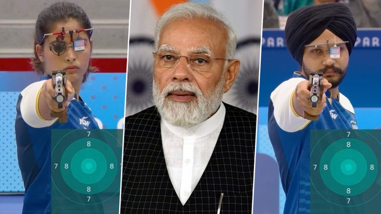 Olympic Games Paris 2024: 10 मीटर Air Pistol Mixed Team मध्ये Manu Bhaker, Sarabjot Singh यांनी पटकावलं कांस्य पदक; PM Narendra Modi यांच्याकडून कौतुकाची थाप