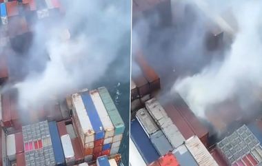 Maersk Frankfurt Ship Fire Update: गोव्याजवळील समुद्रात 'मार्स्क फ्रँकफर्ट' या मालवाहू जहाजाला लागलेली आग आटोक्यात, एका चालकाचा मृत्यू