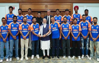 PM Modi Meets Team India: पंतप्रधान मोदींनी भारतीय क्रिकेट संघाच्या खेळाडूंची त्यांच्या दिल्लीतील निवासस्थानी भेट घेतली, विराट कोहलीने मानले आभार (See Post)