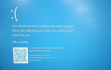 Microsoft Windows Crash News: जगभरात अनेक युजर्सच्या मायक्रोसॉफ्ट सॉफ्टवेअर वर &lsquo;Your Device Ran Into a Problem&rsquo; चे मेसेजेस; अनेकांनी X वर शेअर केले स्क्रिनशॉर्ट्स