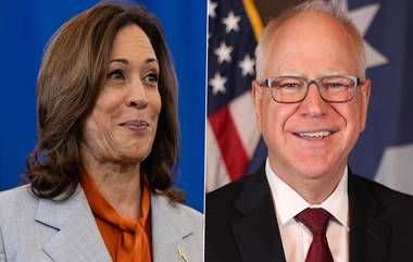 US Presidential Election 2024: Kamala Harris यांनी VP Running Mate साठी केली Minnesota चे गव्हर्नर Tim Walz यांची निवड